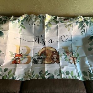 It's a Boy Woodland Animal Banner